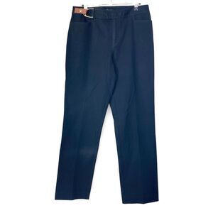 Lauren Ralph Lauren Women's Cotton Stretch Pants Leather Detail‎ Belt Size  6